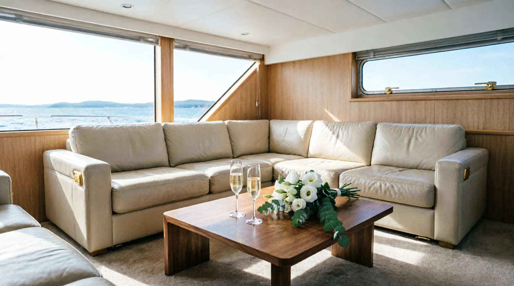 Luxury yacht interior